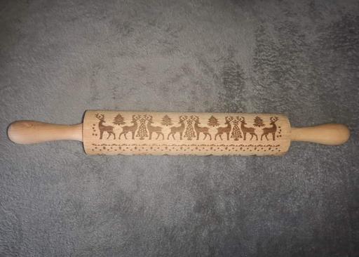 Buy & Sell Lancashire West Lancashire - Photos for New embossed Christmas wooden rolling pin