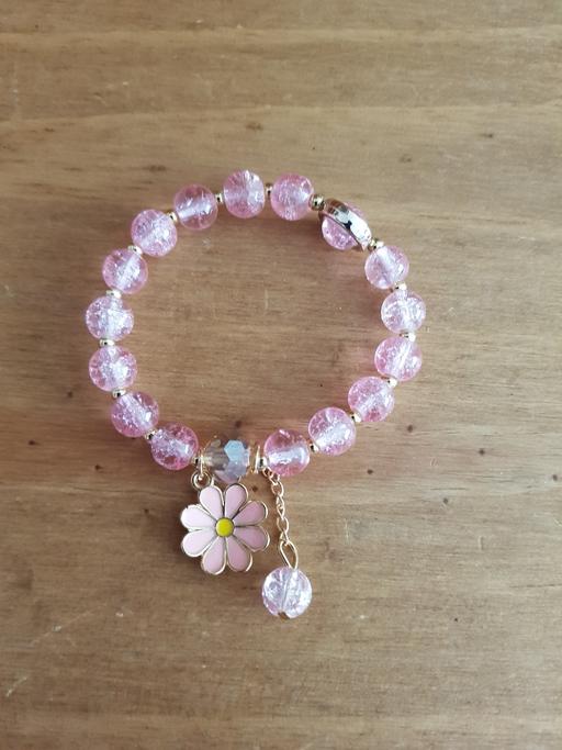 Buy & Sell Lancashire Blackpool - Photos for Pink daisy beaded bracelet NEW