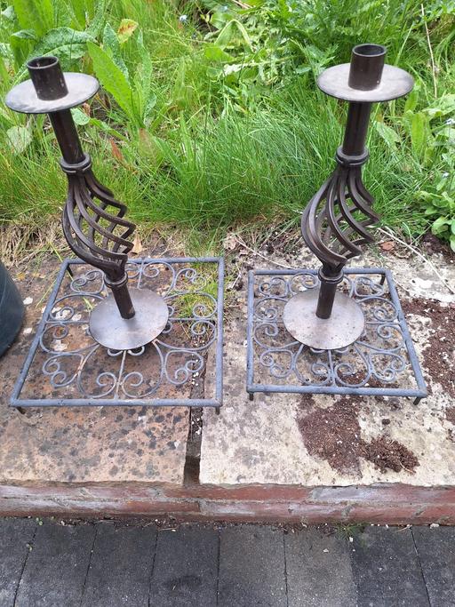 Buy & Sell Hampshire Havant - Photos for Black Steel Candle Holders With Bases