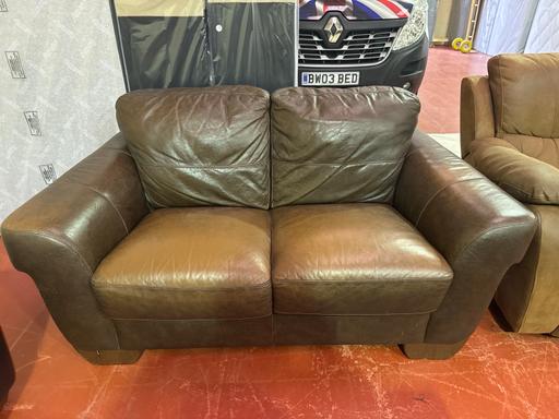 Buy & Sell South Yorkshire Rotherham - Photos for 2 seater leather sofa brown