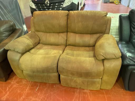 Buy & Sell South Yorkshire Rotherham - Photos for 2 seater suede recliner sofa brown