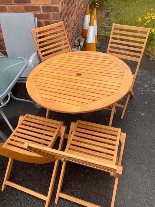 Buy & Sell Warwickshire Warwick - Photos for Newbury 4 Seater Folding Wooden Patio Set