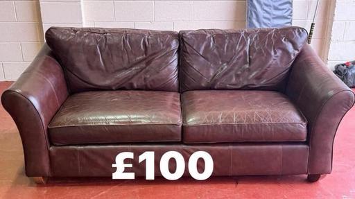 Buy & Sell South Yorkshire Rotherham - Photos for 2nd hand 2 seat brown leather sofa