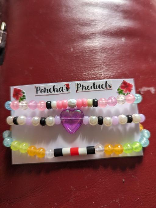 Buy & Sell Blaenau Gwent Georgetown - Blaenau Gwent - Photos for Handmade 3 x stretchable beaded bracelets wit