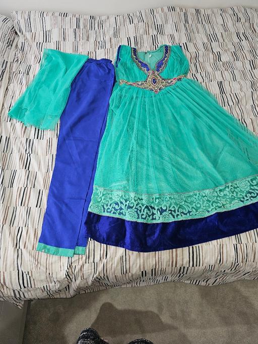 Buy & Sell West London Yeading - West London - Photos for Girls Blue and Green Indian Suit