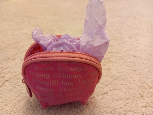 Buy & Sell Surrey Guildford - Photos for Pink nylon zip closure small makeup bag