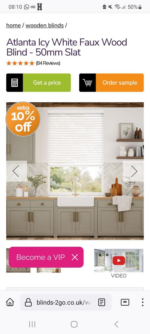 Buy & Sell South East London Longlands - SE9 - Photos for New wooden white Venetian blinds 180x130