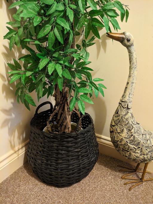 Buy & Sell Lincolnshire South Holland - Photos for black rattan large basket. plant not for sale