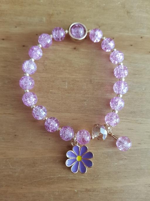 Buy & Sell Lancashire Blackpool - Photos for Lilac daisy beaded charm bracelet NEW