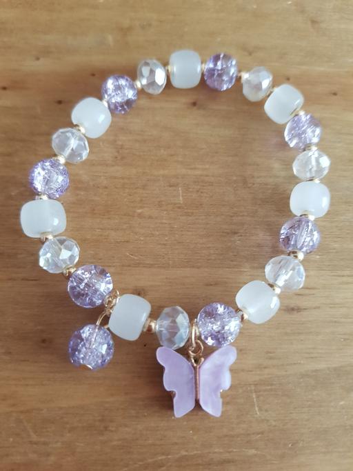 Buy & Sell Lancashire Blackpool - Photos for Lilac butterfly beaded charm bracelet NEW