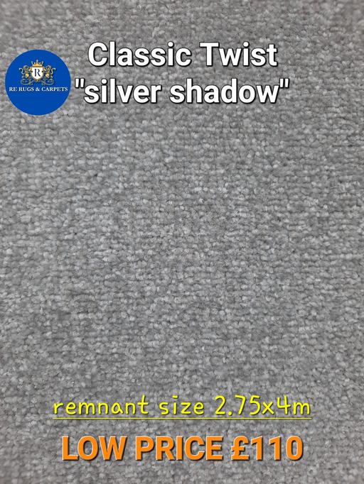 Buy & Sell Hertfordshire Broxbourne - Photos for Carpet remnant silver grey 2.75x4m