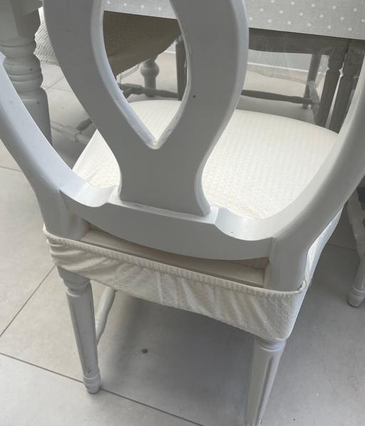 Buy & Sell South West London Haydons Road - South West London - Photos for Washable dining chair slip on covers in cream