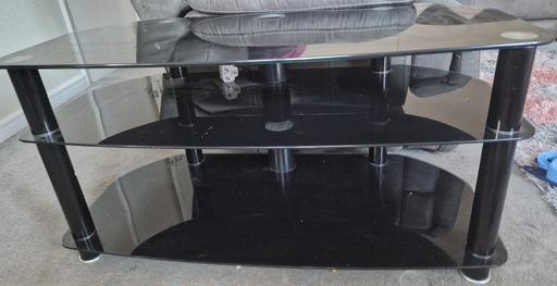 Buy & Sell West Midlands Birmingham - Photos for Black glass tv stand