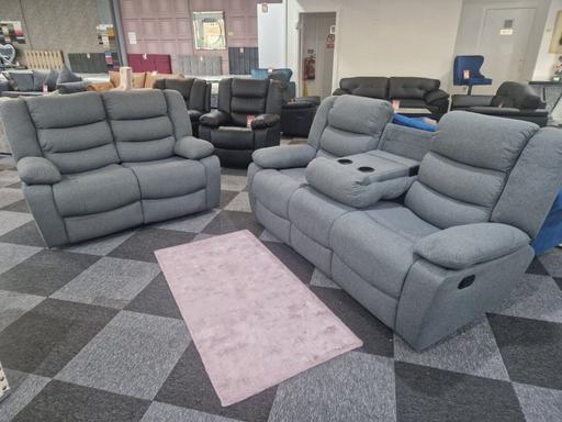 Buy & Sell Burton-on-Trent East Staffordshire - Photos for SORONTO 2+3 SEATER GREY FABRIC SOFAS.