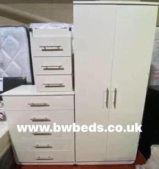 Buy & Sell South Yorkshire Rotherham - Photos for Nova white wardrobe chest bedside