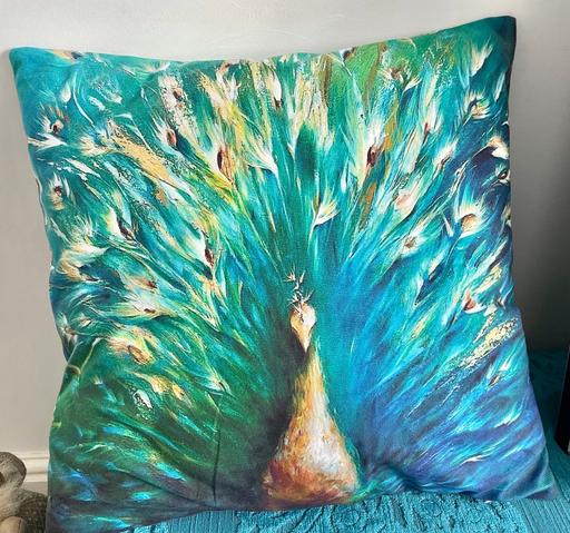 Buy & Sell Nottinghamshire Ashfield - Photos for As NEW Beautiful Peacock 🦚 Cushion