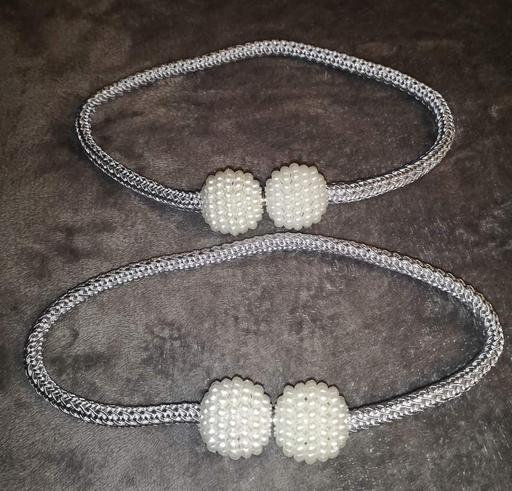 Buy & Sell Lancashire West Lancashire - Photos for New grey pair of small faux pearl tie backs