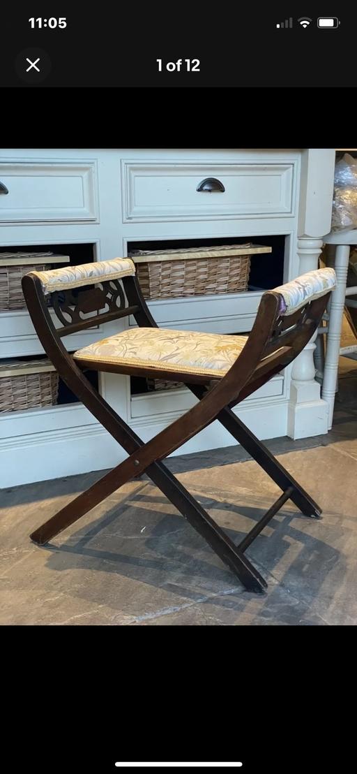 Buy & Sell Cheshire East Over Alderley - Cheshire East - Photos for antique x frame seat/chair folding stool.