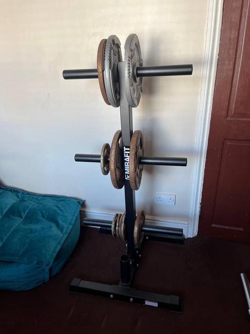 Buy & Sell East London Redbridge - Photos for Olympic 2” Barbell, Weights and Tree Set