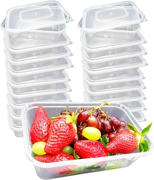 Buy & Sell Central London - Photos for 20 Pcs Plastic Food Containers Lids 500ml