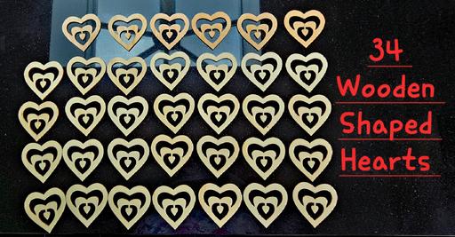 Buy & Sell Staffordshire Cannock Chase - Photos for 34 Wooden Hearts Shapes Craft Art Pieces