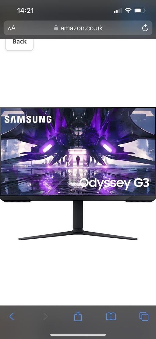 Buy & Sell South East London Grove Park - South East London - Photos for Samsung Odyssey G3 LS27AG32ANUXXU 27’’ 165 Hz