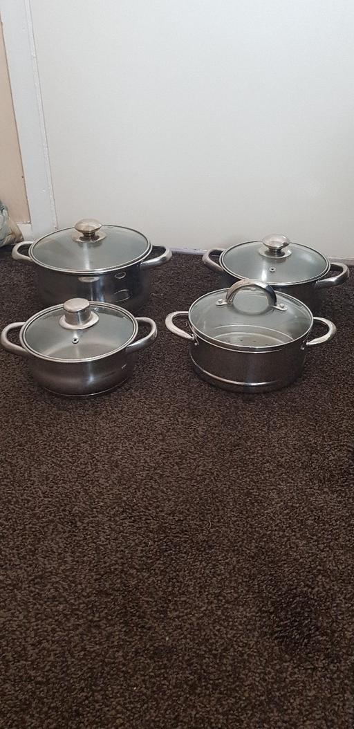 Buy & Sell South Yorkshire Rotherham - Photos for 4 stainless steel pan set