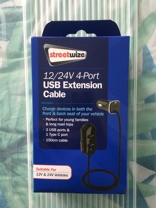 Vehicles West Midlands Dudley - Photos for 12/24V 4-Port USB Extension Cable / NEW