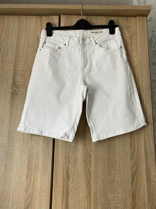 Buy & Sell South Yorkshire Rotherham - Photos for Ladies M&S White Denim Shorts - Size 12