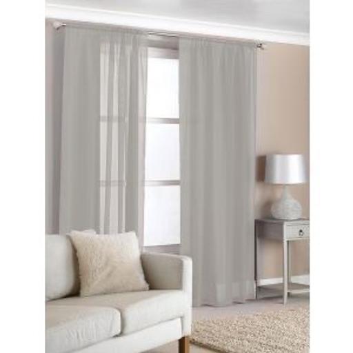 Buy & Sell Lancashire Blackpool - Photos for Top Voile Curtain Panels Pk2 - Grey