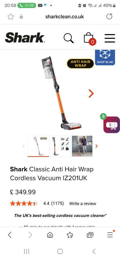 Buy & Sell Nottinghamshire Nottingham - Photos for Brand new Shark iz201uk hoover