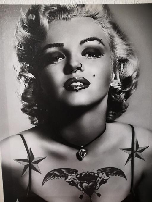 further learning Merseyside Sefton - Photos for MARILYN MONROE WITH PIERCINGS CANVAS PRINT