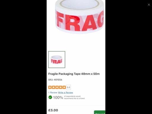 Buy & Sell West London North Kensington - W11 - Photos for FRAGILE CELLO TAPE BRAND NEW SEALED RRP £3.00