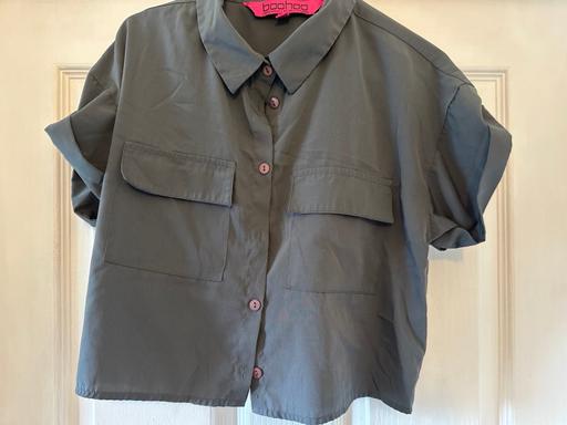 Buy & Sell West Midlands Birmingham - Photos for Grey boxy crop shirt