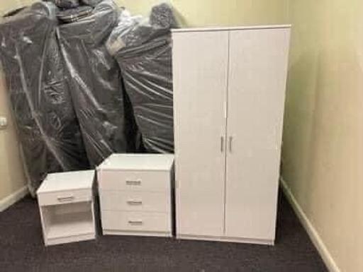 Buy & Sell South Yorkshire Rotherham - Photos for Panama white wardrobe chest and bedside