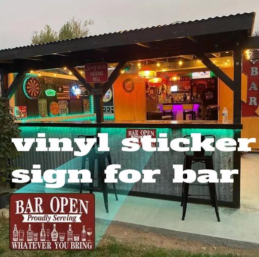 Buy & Sell Nottinghamshire Broxtowe - Photos for bar sign quality vinyl sticker A4