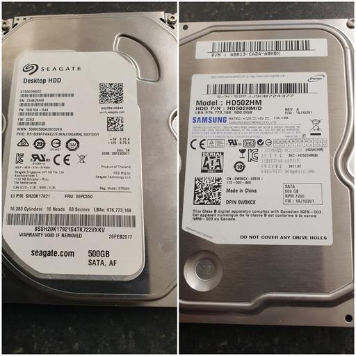 Buy & Sell West Yorkshire Leeds - Photos for PC 3.5 INCH HARD DRIVES 500GB HDD