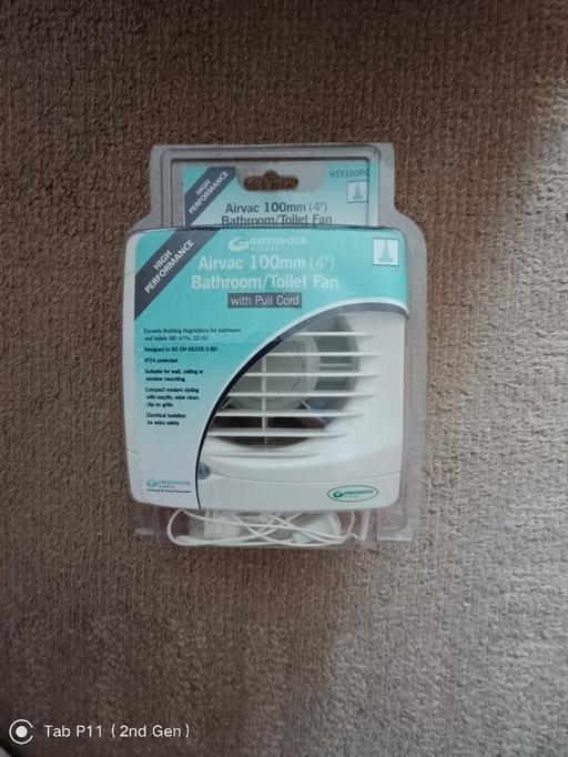 Buy & Sell West Midlands Birmingham - Photos for EXTRACTOR FAN GREENWOOD 100MM 