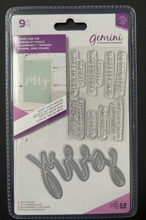 further learning Essex Basildon - Photos for Gemini ‘Sorry’ - Stamp & Die Set