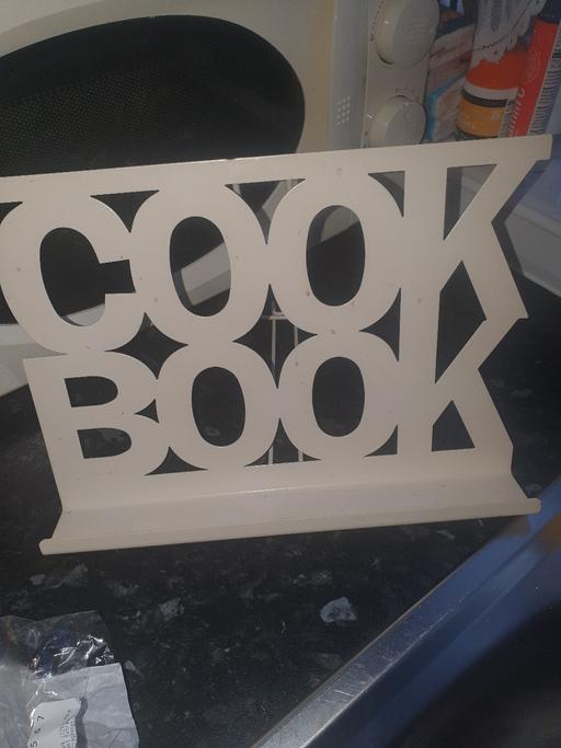 Buy & Sell West Midlands Dudley - Photos for Cook Book Cream Metal Stand & Large Silverl