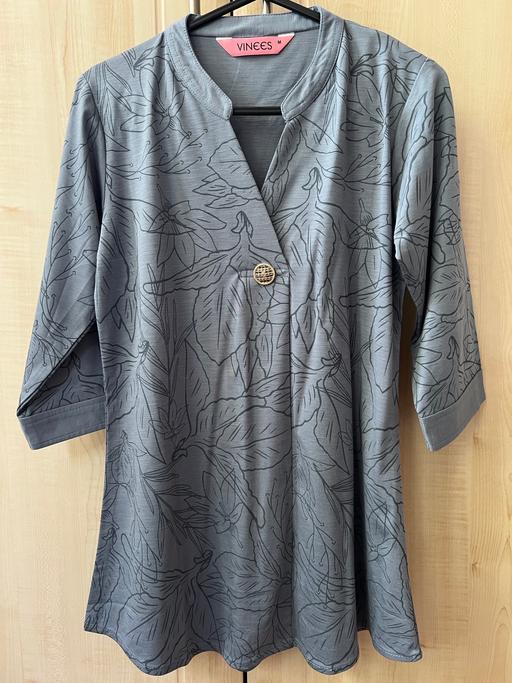 Buy & Sell South West London Kingston Vale - South West London - Photos for 3/4 Sleeve Patterned Grey Top