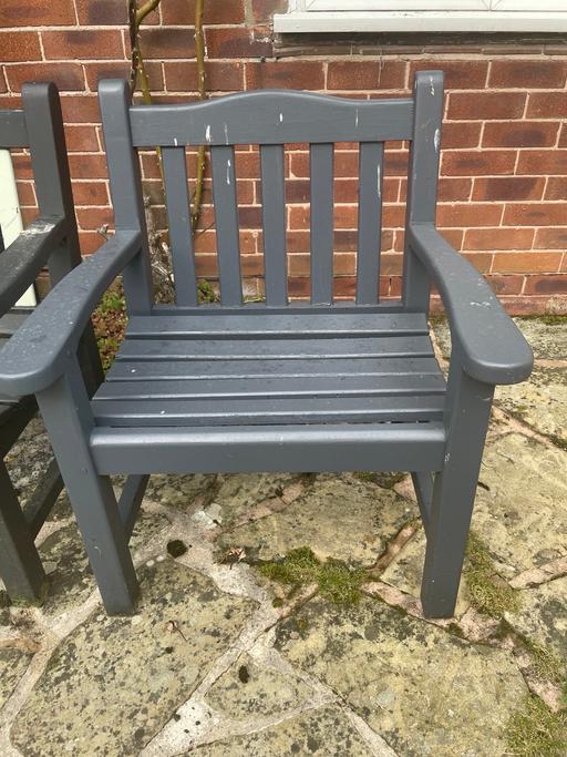 Buy & Sell Cheshire East Over Alderley - Cheshire East - Photos for 4 x large wooden heavy duty garden chairs