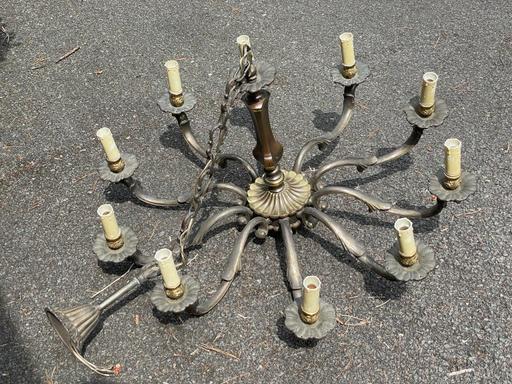 Buy & Sell Cheshire East Over Alderley - Cheshire East - Photos for Huge Antique 10 Arm cast bronze Chandelier