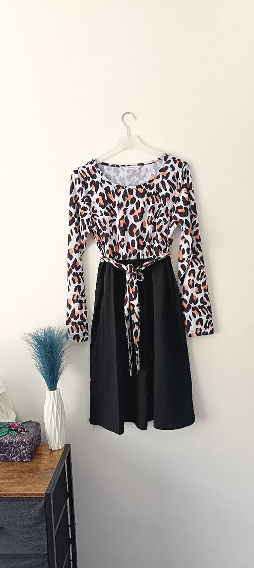 Buy & Sell Swansea - Wales Blaenymaes - Swansea - Photos for Long Sleeve leopard print tie belt midi dress