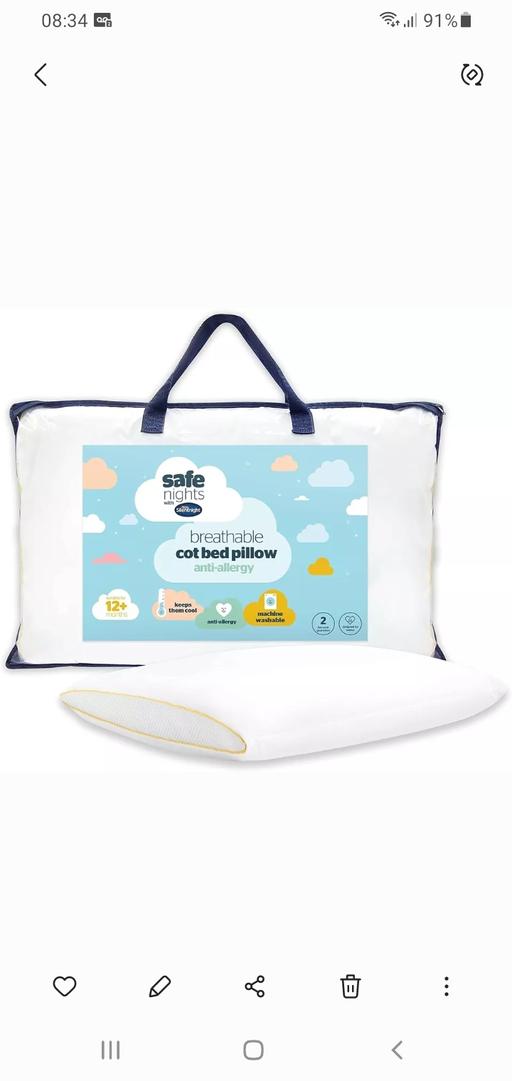 Buy & Sell North London Northumberland Park - North London - Photos for Silentnight Safe Nights Breathable Cot Pillow