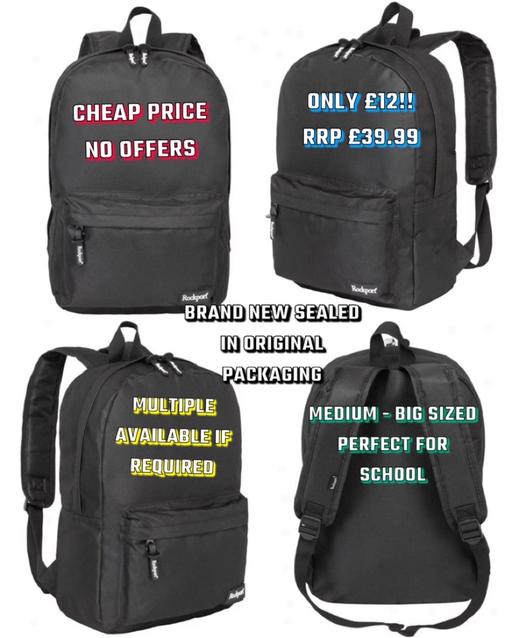 Buy & Sell West London Hillingdon - Photos for New Black Backpack Rucksack, School Gym Sport