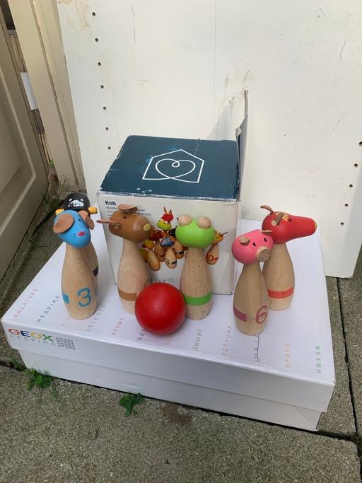 Buy & Sell North London Canonbury - North London - Photos for Wooden animal bowling set