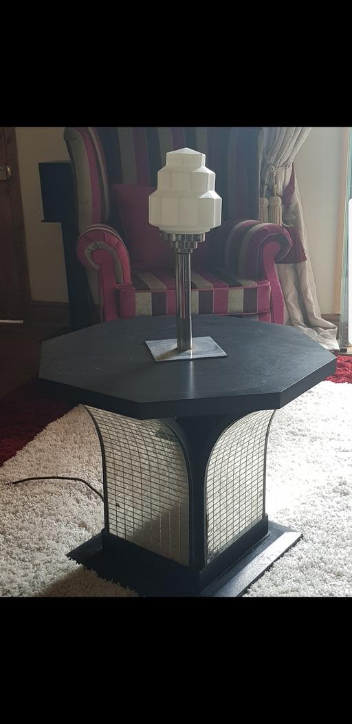 Buy & Sell West Midlands Birmingham - Photos for Art deco style drinks table with fixed lamp.