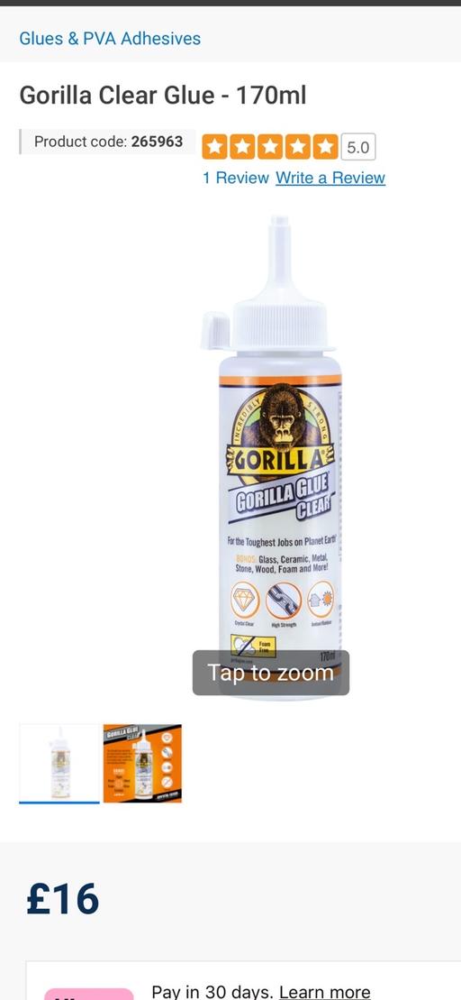 Buy & Sell West London North Kensington - W11 - Photos for GORILLA GLUE CLEAR 170ML BRAND NEW SEALED £16