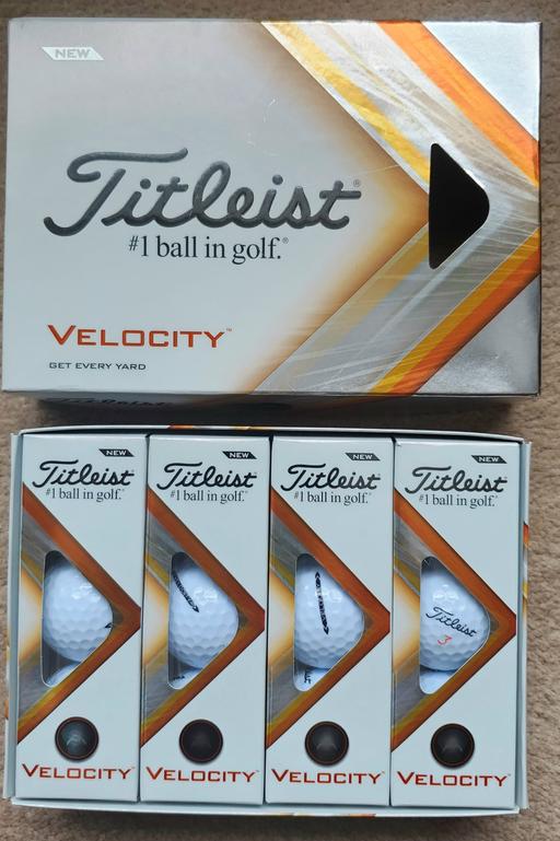 Buy & Sell Merseyside Wirral - Photos for 12 TITLEIST VELOCITY DOZEN GOLF BALLS Rrp £28